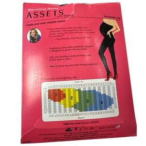 Sara Blakely Marvelous Mama Maternity Terrific Tights Black Sz 4 Shaping Support